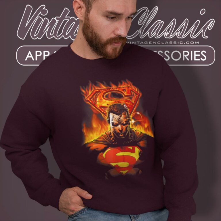Superman Man On Fire Sweatshirt Superman Man On Fire Sweatshirt