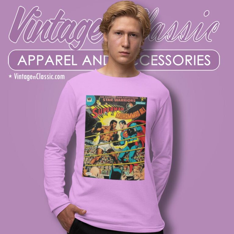 Superman Muhammad Ali Long Sleeve Tee Superman Muhammad Ali Long Sleeve Tee