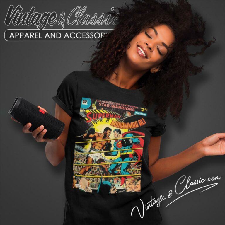 Superman Muhammad Ali Women T Shirt Superman Muhammad Ali Women T Shirt