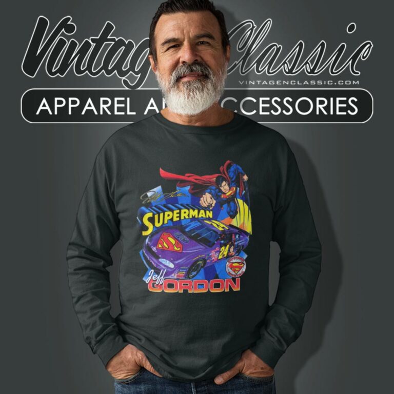 Superman Nascar Jeff Gordon Long Sleeve Tee Superman Nascar Jeff Gordon Long Sleeve Tee