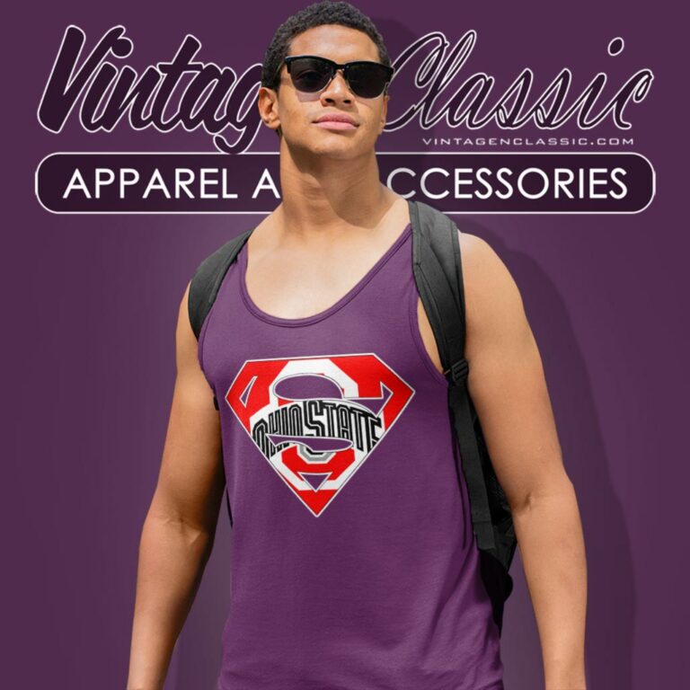 Superman Ohio State Logo Tank Top Racerback Superman Ohio State Logo Tank Top Racerback