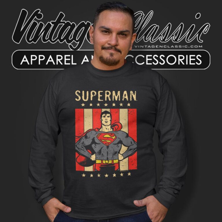 Superman Retro Liberty Long Sleeve Tee Superman Retro Liberty Long Sleeve Tee