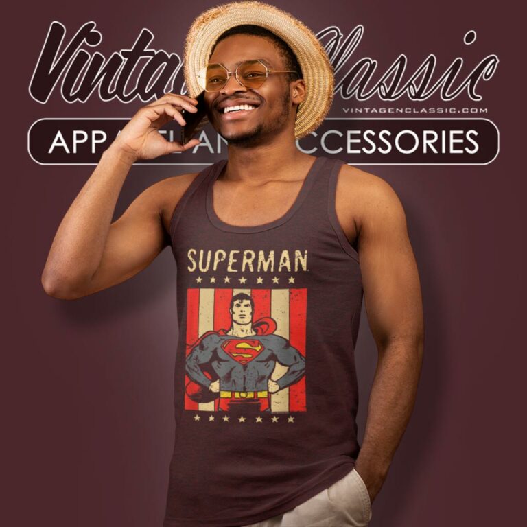 Superman Retro Liberty Tank Top Racerback Superman Retro Liberty Tank Top Racerback