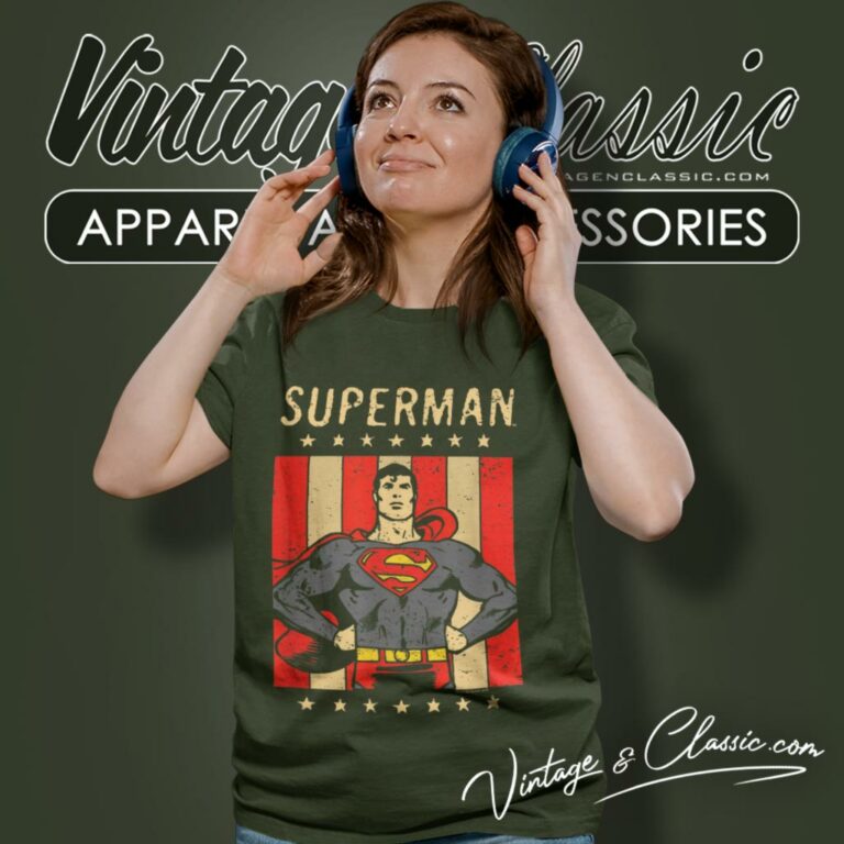 Superman Retro Liberty Women T Shirt Superman Retro Liberty Women T Shirt