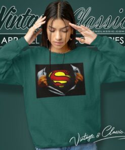 Superman Ripping Open Sweatshirt