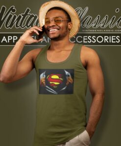 Superman Ripping Open Tank Top Racerback