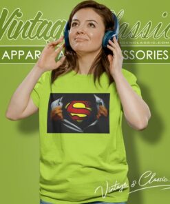 Superman Ripping Open Women T Shirt