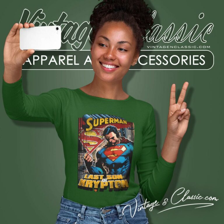 Superman Shirt Last Son Of Krypton Long Sleeve Tee Superman Shirt Last Son Of Krypton Long Sleeve Tee