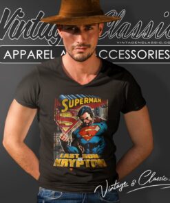 Superman Shirt Last Son Of Krypton V Neck TShirt