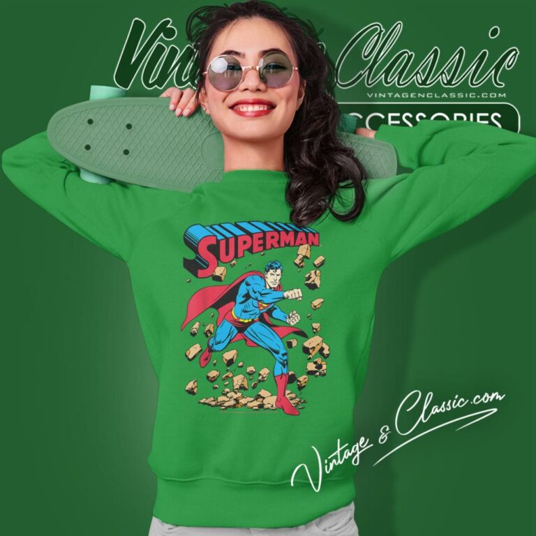 Superman Smash Rocks Sweatshirt Superman Smash Rocks Sweatshirt
