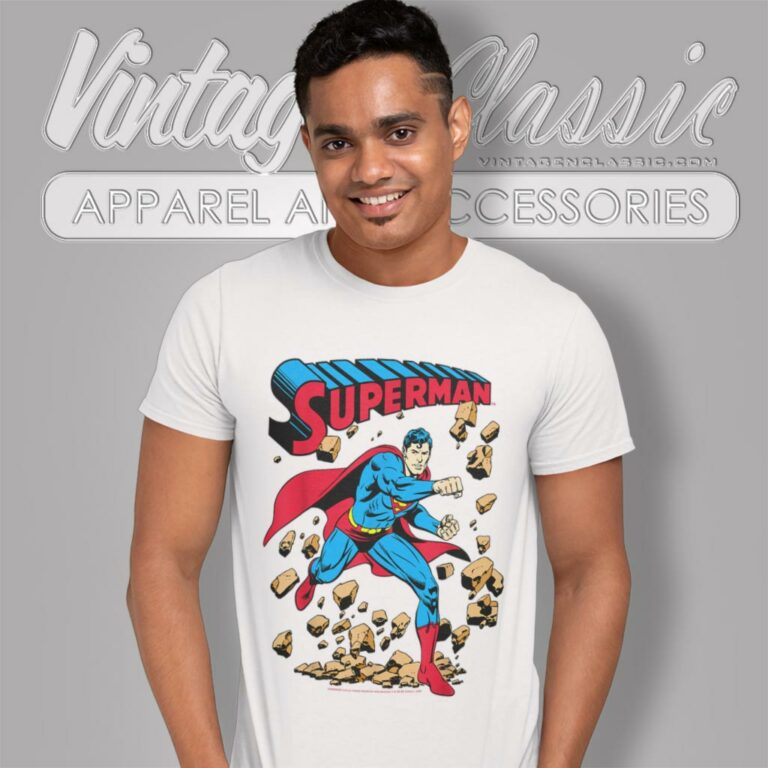 Superman Smash Rocks T Shirt Superman Smash Rocks T Shirt