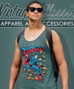 Superman Smash Rocks Tank Top Racerback