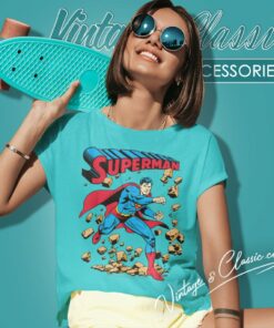 Superman Smash Rocks Women T Shirt
