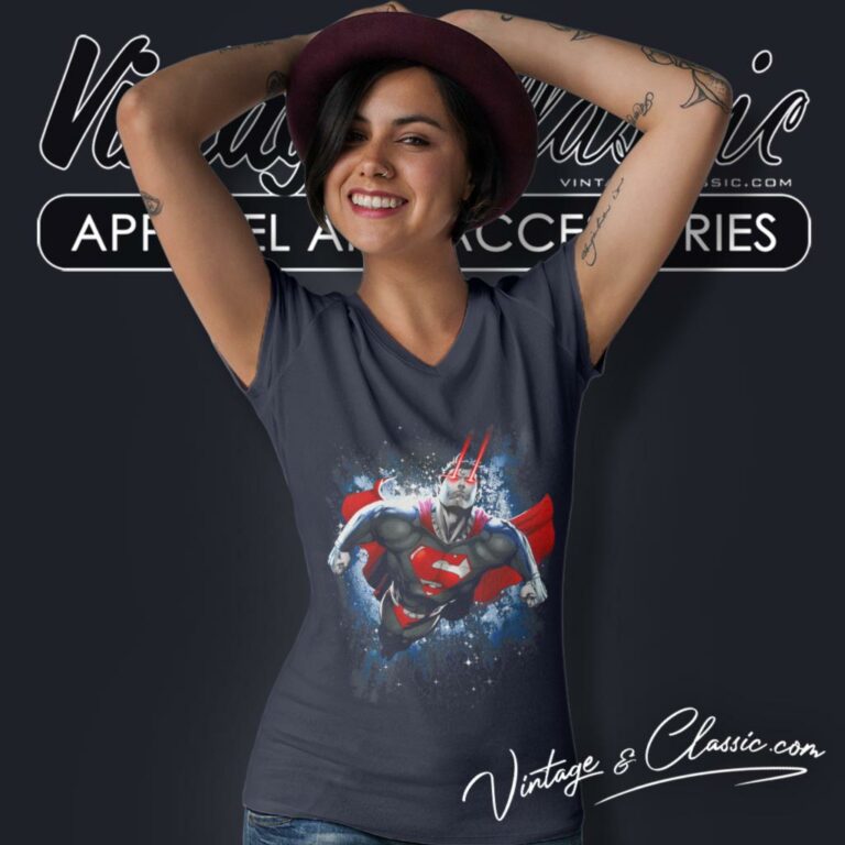 Superman Stardust V Neck TShirt Superman Stardust V Neck TShirt