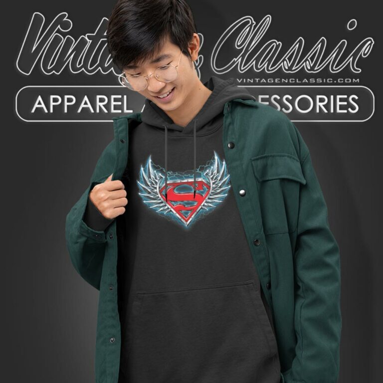 Superman Steel Wings Logo Hoodie Superman Steel Wings Logo Hoodie