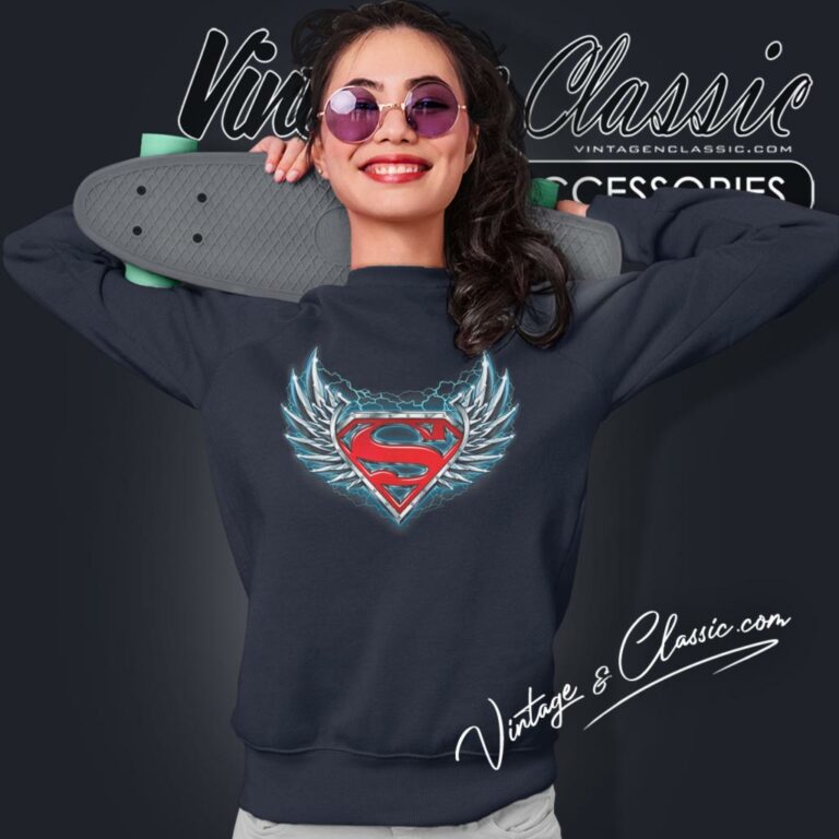 Superman Steel Wings Logo Sweatshirt Superman Steel Wings Logo Sweatshirt