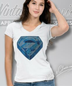 Superman The Movie 1978 Logo V Neck TShirt