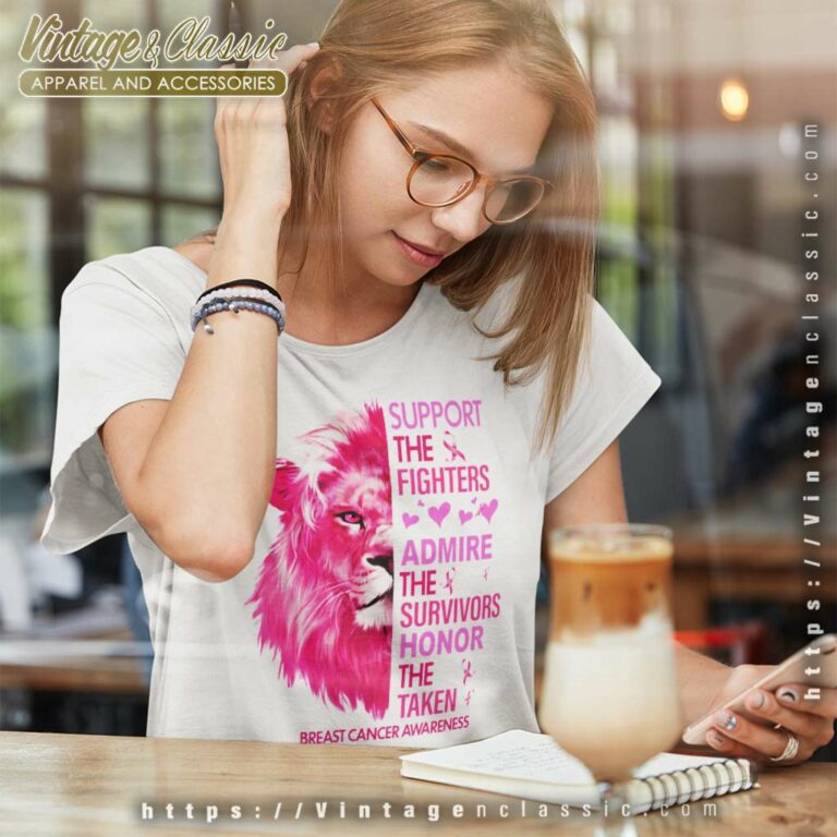Support The Fighters Breast Cancer Awareness Women TShirt Support The Fighters Breast Cancer Awareness Women TShirt