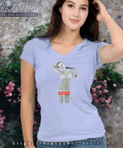 Supreme 10th Anniversary Kate Moss V Neck TShirt
