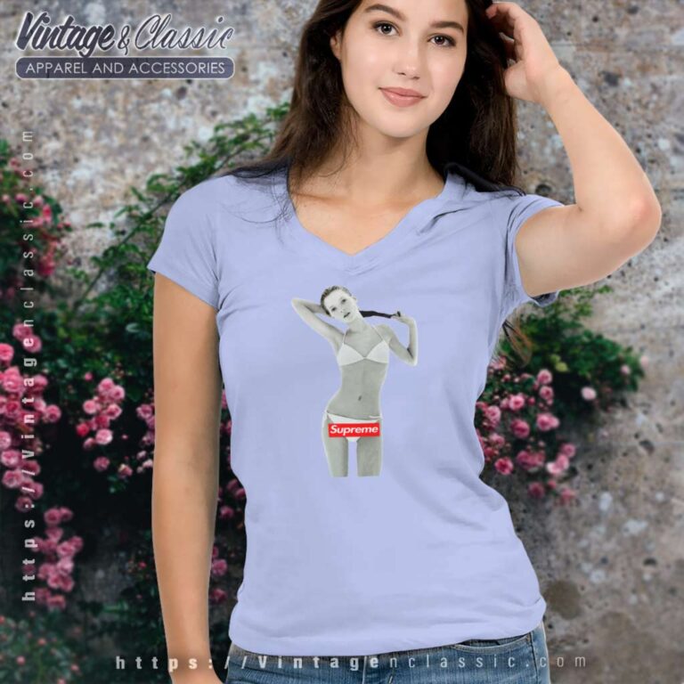 Supreme 10th Anniversary Kate Moss V Neck TShirt Supreme 10th Anniversary Kate Moss V Neck TShirt