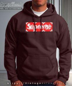 Supreme And Louis Vuitton Box Logo Hoodie