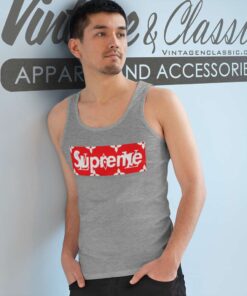Supreme And Louis Vuitton Box Logo Tank Top Racerback