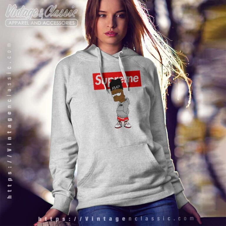 Supreme Asap Rocky Bart Simpson Hoodie Supreme Asap Rocky Bart Simpson Hoodie