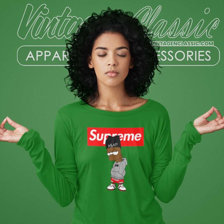 Supreme Asap Rocky Bart Simpson Long Sleeve Tee Supreme Asap Rocky Bart Simpson Long Sleeve Tee