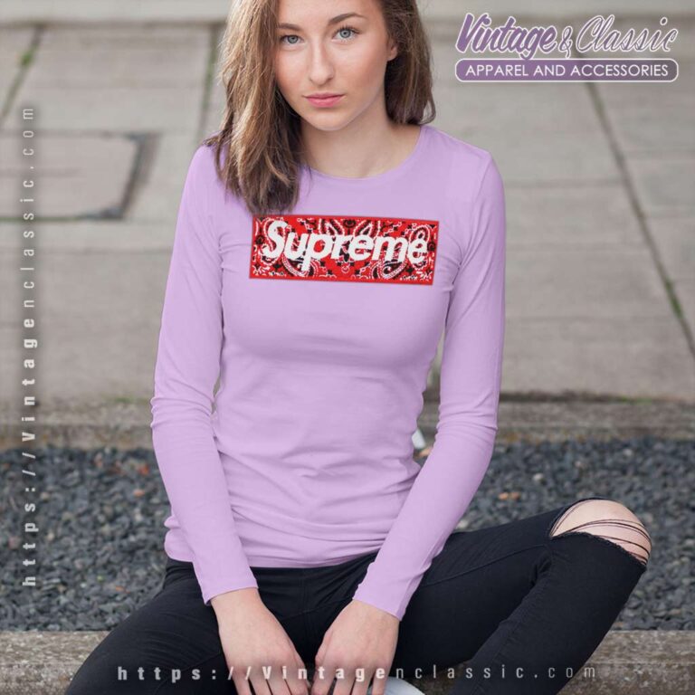 Supreme Bandana Box Logo Long Sleeve Tee Supreme Bandana Box Logo Long Sleeve Tee