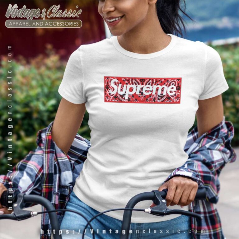 Supreme Bandana Box Logo Women TShirt Supreme Bandana Box Logo Women TShirt