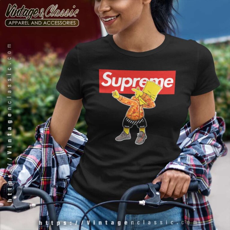 Supreme Bart Simpson Dabbing Women TShirt Supreme Bart Simpson Dabbing Women TShirt