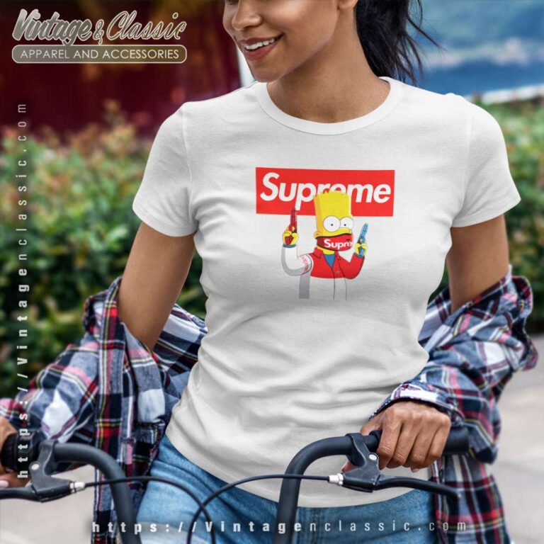 Supreme Bart Simpson Gang Women TShirt Supreme Bart Simpson Gang Women TShirt