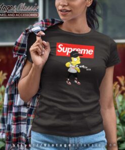 Supreme Bart Simpson Rich Lifestyle Women TShirt