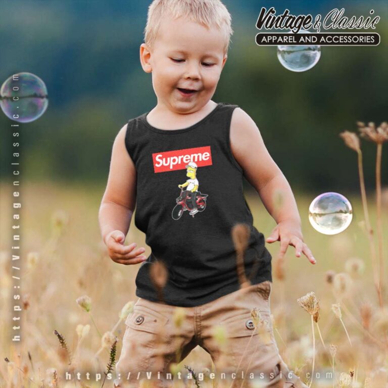 Supreme Bart Simpson Riding Bike Kids Tank Top Racerback Supreme Bart Simpson Riding Bike Kids Tank Top Racerback