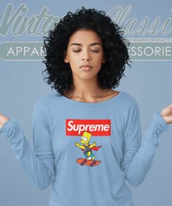 Supreme Bart Simpson Skateboard Long Sleeve Tee