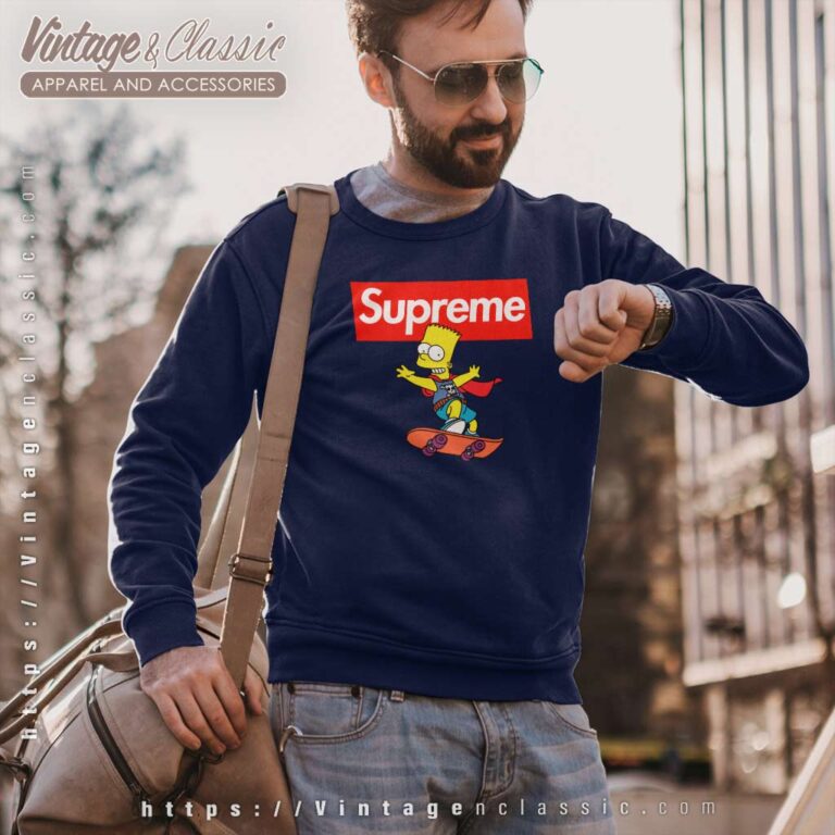Supreme Bart Simpson Skateboard Sweatshirt Supreme Bart Simpson Skateboard Sweatshirt