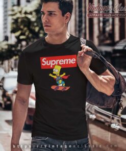 Supreme Bart Simpson Skateboard T Shirt