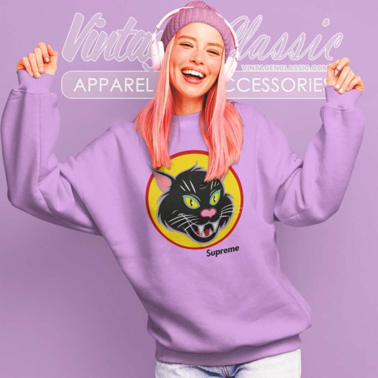 Supreme Black Cat Sweatshirt Supreme Black Cat Sweatshirt