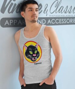 Supreme Black Cat Tank Top Racerback