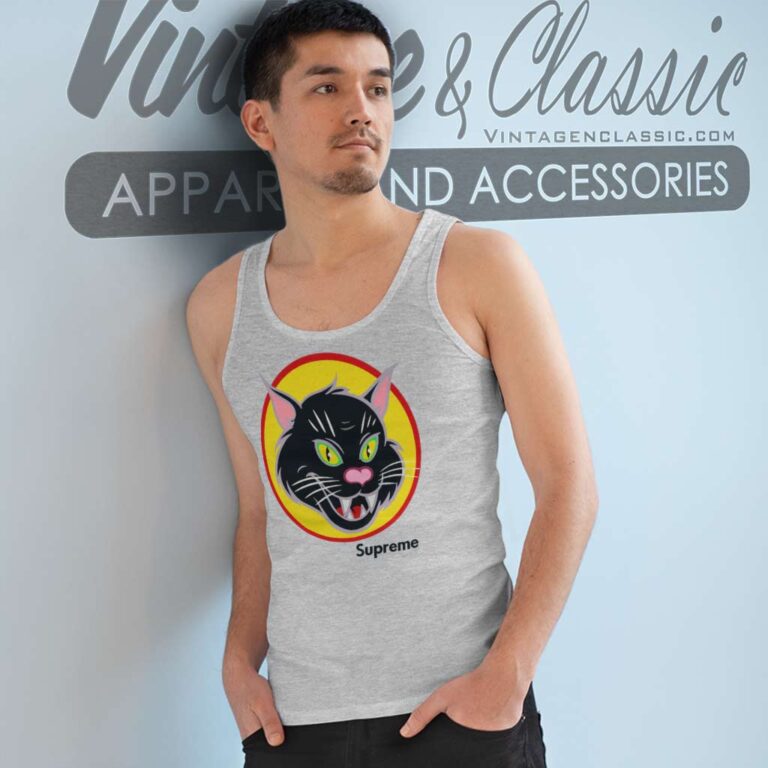 Supreme Black Cat Tank Top Racerback Supreme Black Cat Tank Top Racerback