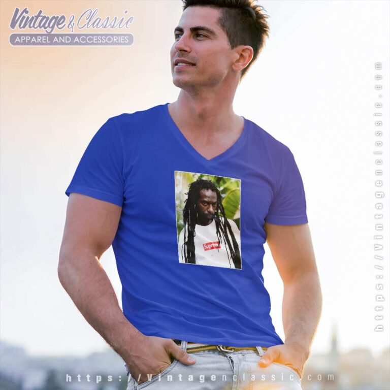 Supreme Buju Banton V Neck TShirt Supreme Buju Banton V Neck TShirt