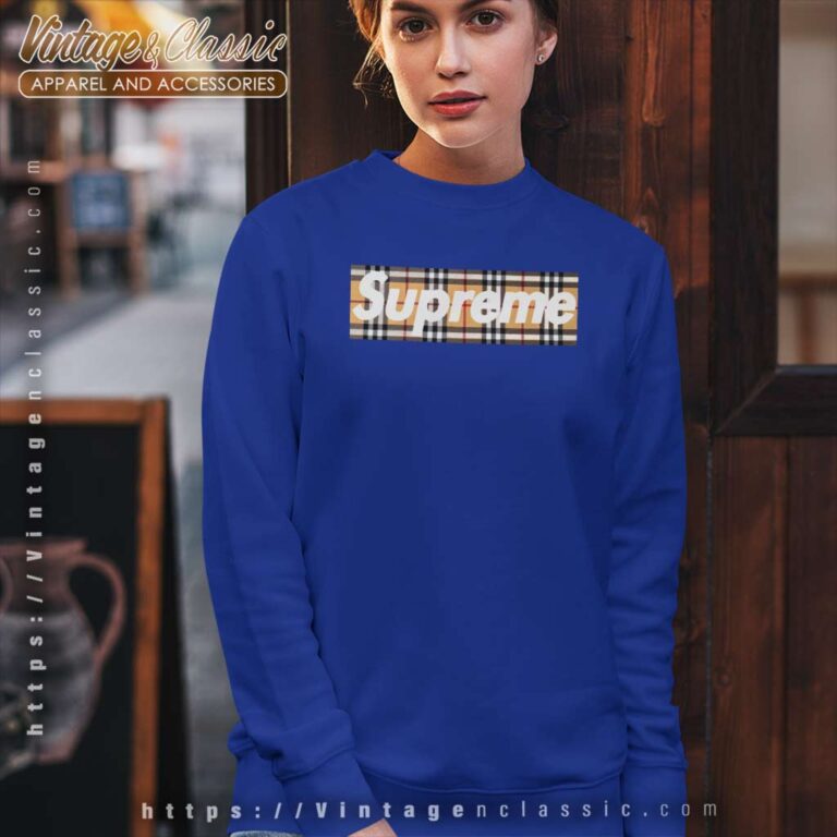 Supreme Burberry Box Logo Sweatshirt Supreme Burberry Box Logo Sweatshirt