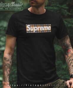 Supreme Burberry Box Logo T Shirt