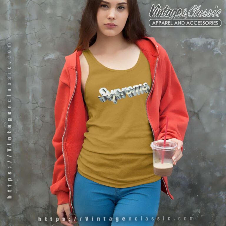 Supreme Chrome Logo Tank Top Racerback Supreme Chrome Logo Tank Top Racerback