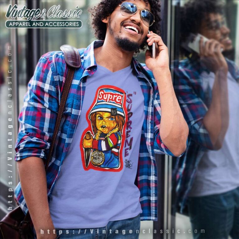 Supreme Chucky King Phade V Neck TShirt Supreme Chucky King Phade V Neck TShirt