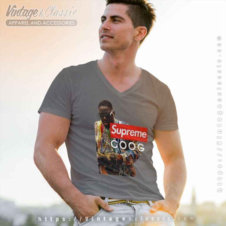Supreme Coogi 2023 Collab V Neck TShirt Supreme Coogi 2023 Collab V Neck TShirt
