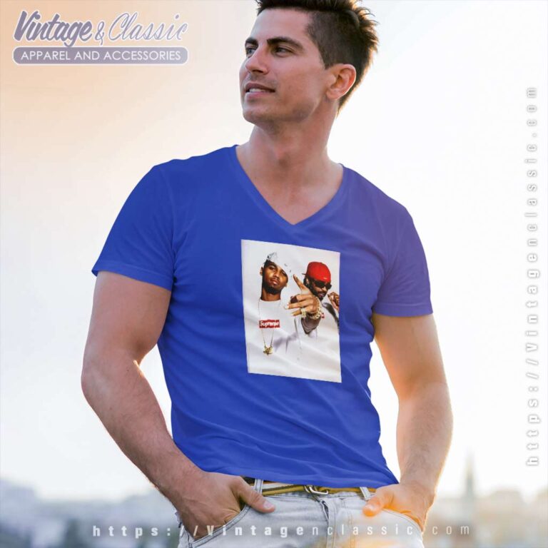 Supreme Dipset Juelz Santana V Neck TShirt Supreme Dipset Juelz Santana V Neck TShirt