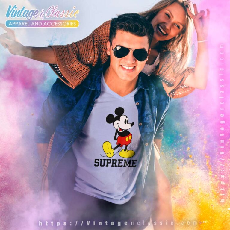 Supreme Disney Mickey Mouse V Neck TShirt Supreme Disney Mickey Mouse V Neck TShirt