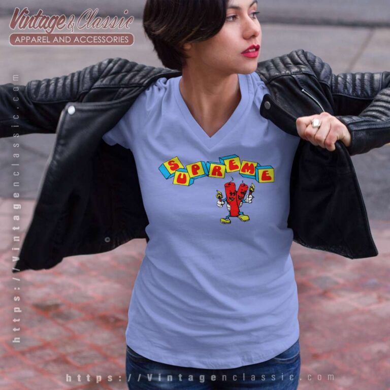 Supreme Dynamite Funny V Neck TShirt Supreme Dynamite Funny V Neck TShirt