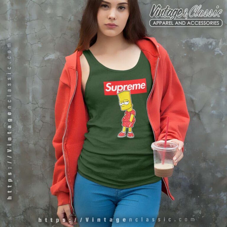 Supreme Louis Vuitton Bart Simpson Tank Top Racerback Supreme Louis Vuitton Bart Simpson Tank Top Racerback